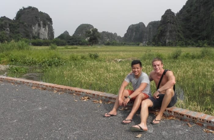 Me and my guide Nam in Ninh Bình.